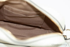 Coach (C9926) Jamie Mini Khaki Chalk Coated Canvas Camera Crossbody Handbag